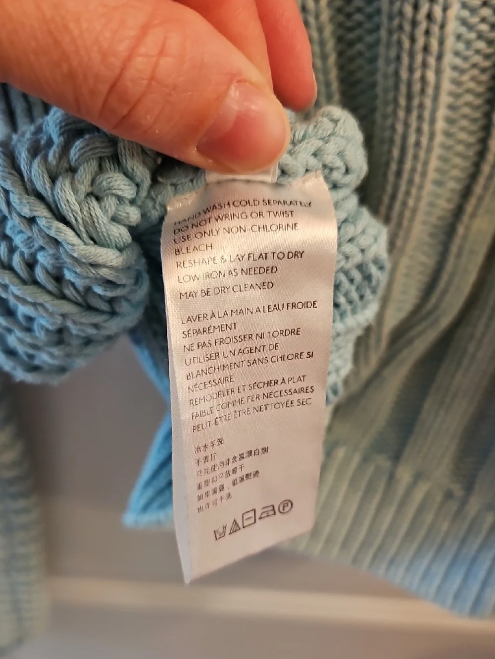 Free People Light Blue “Sweetheart” Cropped Sweater, M, Coastal, Balloon Sleeve - Picture 6 of 11